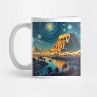 Egypt, in the style of Vincent van Gogh's Starry Night Mug